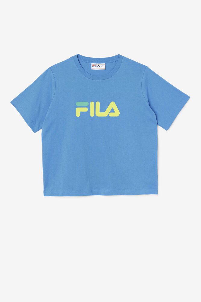 Fila T-Shirt Womens Blue - Thea - Philippines 3047216-RK